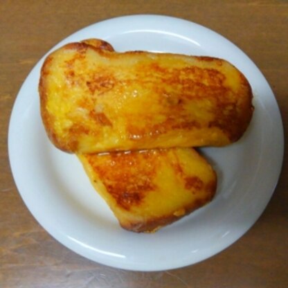 みみ付で作ったよ♪
卵液たっぷりしみこんで美味しかったです♡
ごちそうさまでした＾＾